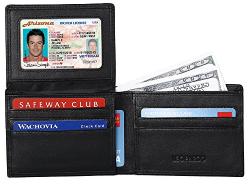 Leopardd Mens Bifold Wallet - Best RFID Blocking Genuine Leather Wallet Credit Card Holder for Men Leopardd Mens Bifold Wallet - Best RFID Blocking Genuine Leather Wallet Credit Card Holder for Men