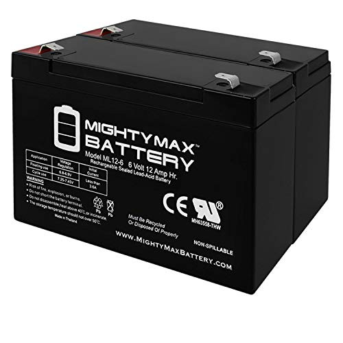 Mighty Max Battery 6V 12AH F2 SLA Replacement Battery for Zone GZ6100-2 Pack Brand Product Mighty Max Battery 6V 12AH F2 SLA Replacement Battery for Zone GZ6100-2 Pack Brand Product