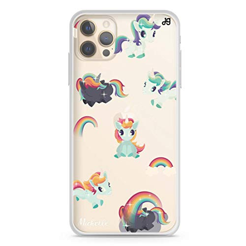 Unicorn  and  Rainbow iPhone 12 Pro Max Soft Clear Case iPhone 12 iPhone 12 Pro iPhone 12 Pro Max iPhone 12 mini Custom Your Name Personalized Phone Case  Hanogram Case