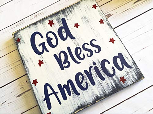 God Bless America 12 inch x12 inch  God Bless America Sign God Bless America Decor America Wood Sign Patriotic Wall Decor Patriotic Wood Sign Independence Day Decor Independence Day Decorations God Bless America 12 inch x12 inch  God Bless America Sign God Bless America Decor America Wood Sign Patriotic Wall Decor Patriotic Wood Sign Independence Day Decor Independence Day Decorations