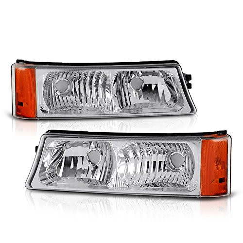 VIPMOTOZ Front Bumper Fog Light Assembly For 2003-2006 Chevy Avalanche and Silverado 1500 2500 3500 Metallic Chrome Housing Driver and Passenger Side VIPMOTOZ Front Bumper Fog Light Assembly For 2003-2006 Chevy Avalanche and Silverado 1500 2500 3500 Metallic Chrome Housing Driver and Passenger Side