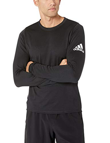 adidas Mens FreeLift Sport Solid Badge of Sport Training Tee Black 3X-Large