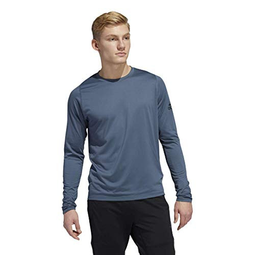 adidas mens FreeLift Sport Solid Badge of Sport Tee Legacy Blue 3X-Large