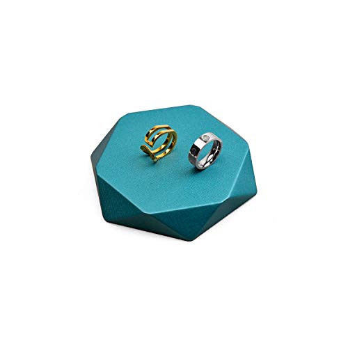 Oirlv Faux Leather Jewelry Display Stand Hexagonal Board Bracelet Watch Earrings Ring Showcase Display Holder Countertop Home Decoration