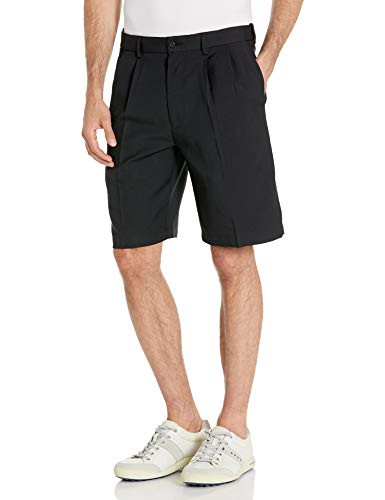 PGA TOUR Mens Double Pleat Expandable Short Caviar 42