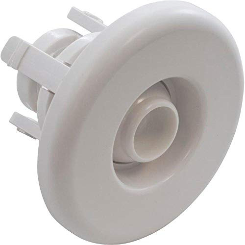 Waterway Mini Adjustable Snap-in Spa Jet Eyeball with Smooth Escutcheon Assembly White 212-1020
