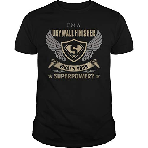 Drywall Finisher - Superpower - Job Shirt Black