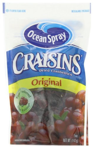 Ocean Spray Original Craisins Dried Cranberries 5oz Pouch  Pack of 6