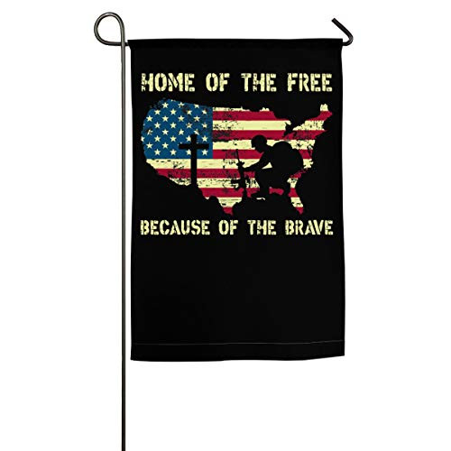NPZBHoney30X45 Home of The Free Because of The Brave Classic Garden Flag Decorative Flags for Outdoors - 12 inch X 18 inch 18 inch X 27 inch NPZBHoney30X45 Home of The Free Because of The Brave Classic Garden Flag Decorative Flags for Outdoors - 12 inch X 18 inch 18 inch X 27 inch