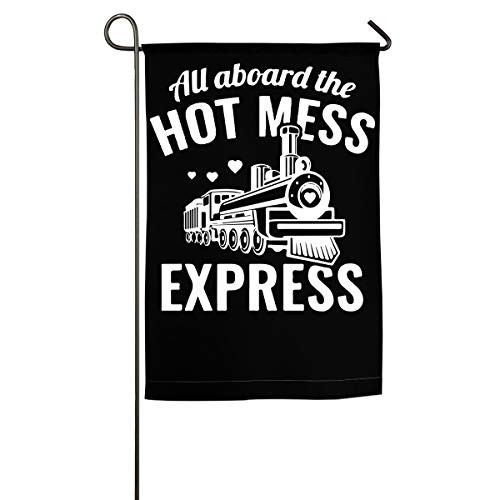 NPZBHoney30X45 Hot Mess Express Classic Garden Flag Decorative Flags for Outdoors - 12 inch  X 18 inch    18 inch  X 27 inch