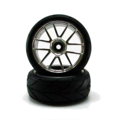Redcat Racing Chrome Wheels and Tires, 2-Piece