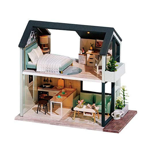 wpOP59NE Puzzle GameBrain Games DIY Miniature Doll House Dust Proof LED Building Model Educational Kids Toys Festival Gifts for Teen B wpOP59NE Puzzle GameBrain Games DIY Miniature Doll House Dust Proof LED Building Model Educational Kids Toys Festival Gifts for Teen B