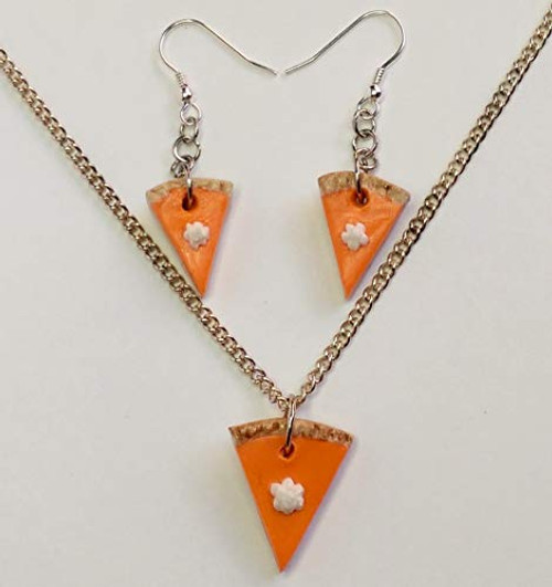 Pumpkin Pie Earrings and Necklace Set Faux Food Jewelry Halloween Thanksgiving Fall Christmas Pumpkin Pie Earrings and Necklace Set Faux Food Jewelry Halloween Thanksgiving Fall Christmas