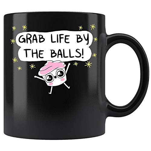 The Good Advice Cupcake Grab Life By The Balls Coffee Mug 11oz Tea Cup
