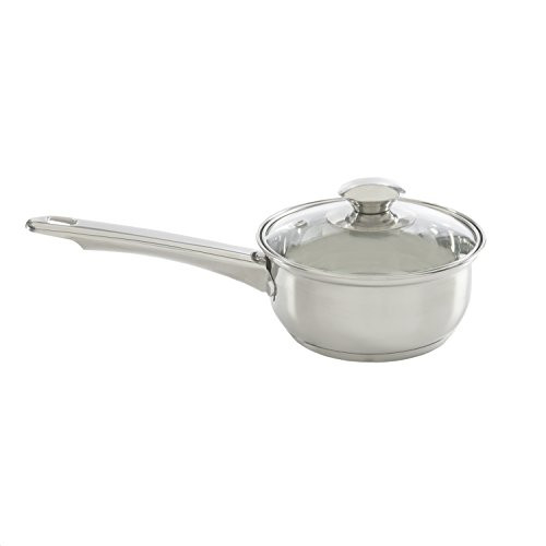 Ecolution Pure Intentions Saucepan 1 Quart - Vented Tempered Glass Lid - Stainless Steel