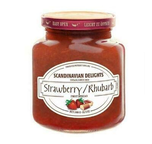 Elkis Gourmet Scandinavian Delights Preserves Strawberry Rhubarb 13.4 Ounce Elkis Gourmet Scandinavian Delights Preserves Strawberry Rhubarb 13.4 Ounce