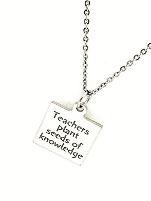 Teacher Gift Back To School Teachers Plant Seeds of Knowledge New Teacher Gift For Teacher Gift For Her Teacher Necklace