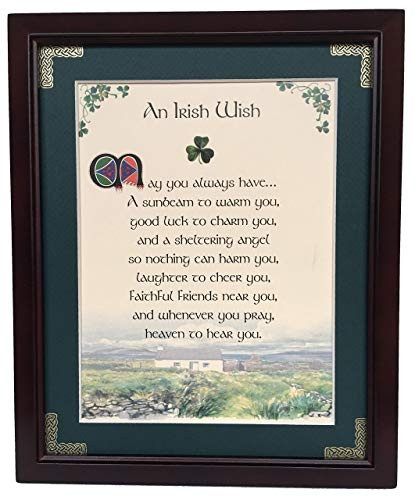 An Irish Wish - May You Always Have. - Personalizable Framed Green Matted Blessing