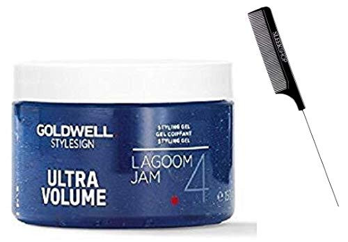 styling GoIdweII Stylesign Ultra Volume LAGOOM JAM 4 Styling Gel  with Sleek Steel Pin Tail Comb  Style Sign Hair Gel Blue Lagoon  PREMIUM - 5 oz   150 ml size  1-pack