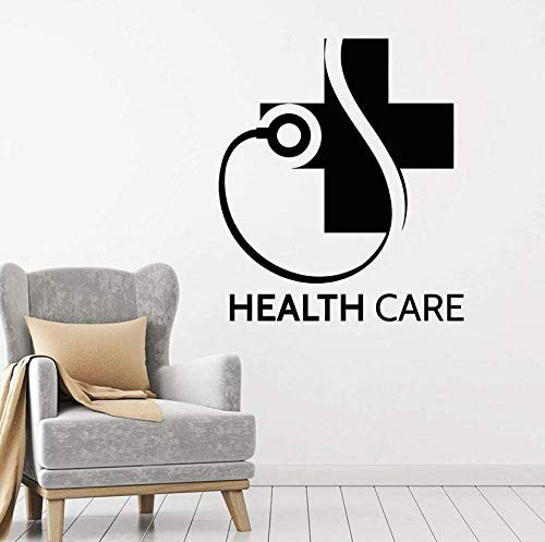 Health Care Wall Decal Lettering Clinic Hospital Pharmacy Interior Decor Vinyl Window Stickers Stethoscope Cross Art Mural 57X65Cm Health Care Wall Decal Lettering Clinic Hospital Pharmacy Interior Decor Vinyl Window Stickers Stethoscope Cross Art Mural 57X65Cm