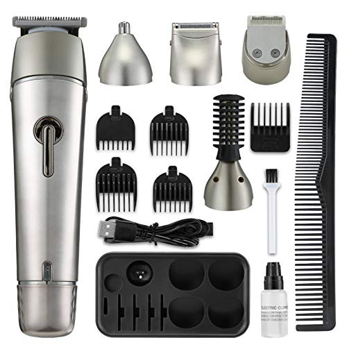 BEWEBEME Hair Clipper Beard Grooming Kit- Hair Clippers Mustache Trimmer Body Groomer Trimmer Cordless Precision Trimmer for Men 5 in 1 Nose Ear Facial Grooming Kit USB Rechargeable with Storage Dock BEWEBEME Hair Clipper Beard Grooming Kit- Hair Clippers Mustache Trimmer Body Groomer Trimmer Cordless Precision Trimmer for Men 5 in 1 Nose Ear Facial Grooming Kit USB Rechargeable with Storage Dock
