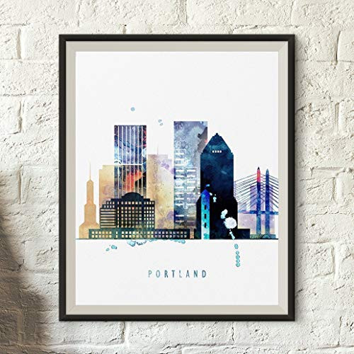 Portland Oregon art print Portland Skyline Poster Portland Watercolor Wall art Portland cityscape Oregon poster Typography art Wall Decoration Unframed print Portland Oregon art print Portland Skyline Poster Portland Watercolor Wall art Portland cityscape Oregon poster Typography art Wall Decoration Unframed print
