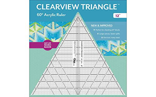 CTP Ruler Clearview Triangle 60 Degree 12 inch