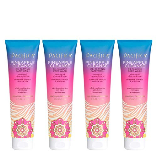 Pacifica Pineapple cleanse oil slaying face wash 5 Fl OzPack of 4