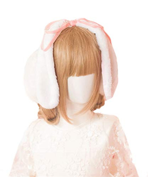 Plush Bunny Ear Headband Rabbit Ears Hairband Earmuffs Easter Party Decoration
