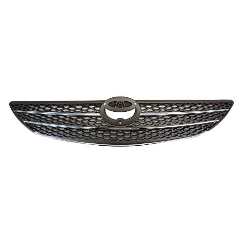Perfit Liner New Replacement Parts Front Chrome Silver Gray Grille Compatible With TOYOTA Camry LE XLE USA Built 02-04 Fits TO1200233 53101AA020