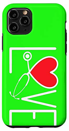 iPhone 11 Pro Nurse Love with Stethoscope Health Care Workers Appreciation Case