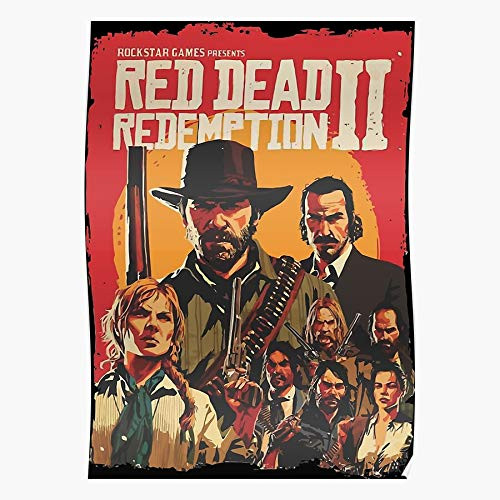 kineticards Redemption Game Lenny Games Dead Logo Cowboy 2 Gaming Red   Home Decor Wall Art Print Poster