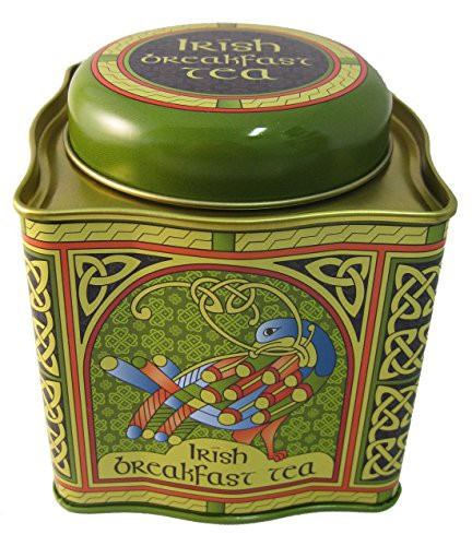 Irish Breakfast Tea - Celtic Peacock Irish Weave Designed Tin