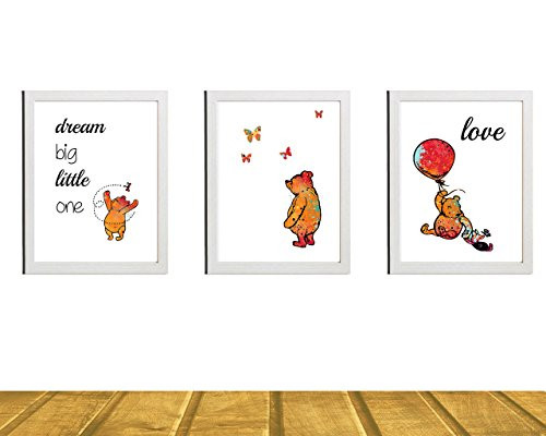 Winnie the Pooh - Classic Pooh Inspired Digital Print Watercolor Painting Effect Illustration Nursery Decor 8 X 10 Unframed