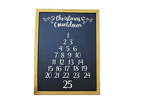 Christmas Countdown Chalkboard Sign - Personalize Color Options