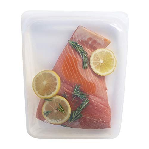 Stasher Reusable Silicone Food Bag, Sandwich Bag, Sous vide Bag, Storage Bag, Clear Stasher Reusable Silicone Food Bag, Sandwich Bag, Sous vide Bag, Storage Bag, Clear