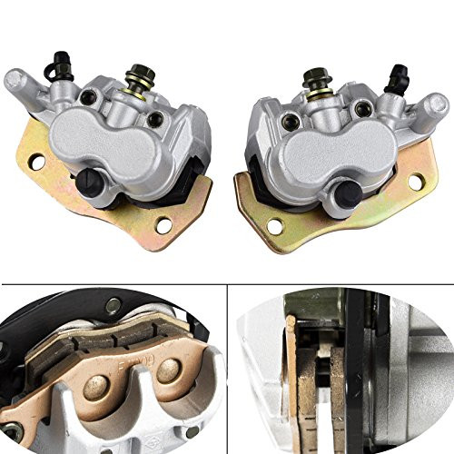 NICECNC Front Right  and  Left Brake Caliper With Pads for YAMAHA UTV RHINO 660 YXR660 YXR450 2004-2009 RHINO 450 2006-2009 RHINO 700 2008-2013 SUZUKI BURGMAN AN400 2007-2011