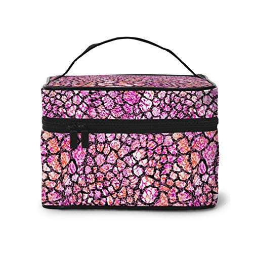 animal crackle Makeup Bag Travel Cosmetic Bag Portable Travel Train Case Funny Toiletry Storage Organizer