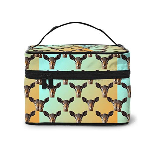 Colorful pattern of deers Makeup Bag Travel Cosmetic Bag Portable Travel Train Case Funny Toiletry Storage Organizer Colorful pattern of deers Makeup Bag Travel Cosmetic Bag Portable Travel Train Case Funny Toiletry Storage Organizer