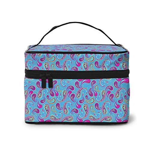 national ornament Paisley pattern Makeup Bag Travel Cosmetic Bag Portable Travel Train Case Funny Toiletry Storage Organizer