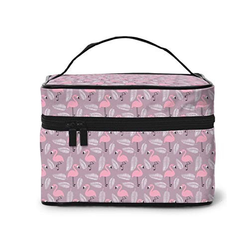 flamingo pattern Makeup Bag Travel Cosmetic Bag Portable Travel Train Case Funny Toiletry Storage Organizer