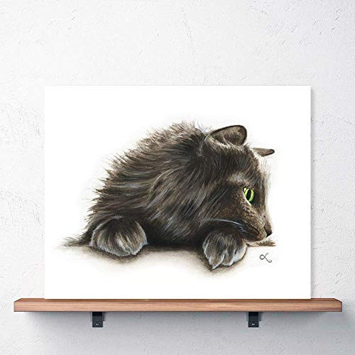 Norwegian Forest Cat Watercolor Print