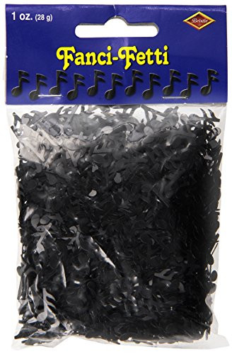 Beistle 50637-BK Fanci-Fetti Musical Notes