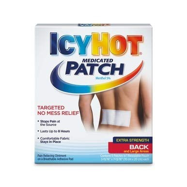 Icy Hot Medicated Patches Back and Large Areas - 5 ct Pack of 4