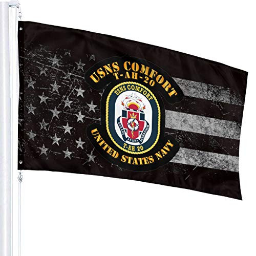 NPZBHoney3x5 USNS Comfort T-AH-20 Flag 3 X 5 Ft Banner Breeze Flag