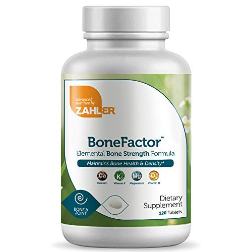 Zahler Bonefactor Bone Strength Supplement containing Calcium Vitamin D Vitamin K and Magnesium Certified Kosher 120 Tablets Zahler Bonefactor Bone Strength Supplement containing Calcium Vitamin D Vitamin K and Magnesium Certified Kosher 120 Tablets