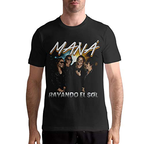 Mana Band Shirt Mens T Shirt Fashion Casual O Neck Tops Short Sleeve Cotton Tees L Black Mana Band Shirt Mens T Shirt Fashion Casual O Neck Tops Short Sleeve Cotton Tees L Black