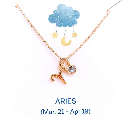 Aries Necklace - Birthstone Necklace- Astrology Sign- Gold Star Sign- Zodiac Jewelry- Vintage Constellations - Birthday Gifts Aries Necklace - Birthstone Necklace- Astrology Sign- Gold Star Sign- Zodiac Jewelry- Vintage Constellations - Birthday Gifts
