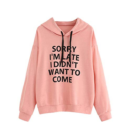 Pullovers for Women Fashion Womens Sweatshirts Hoodies Cat Ear Tops Cute Print Casual Long Sleeve Loose Pocket Pullover Hooded Blouses T Pink