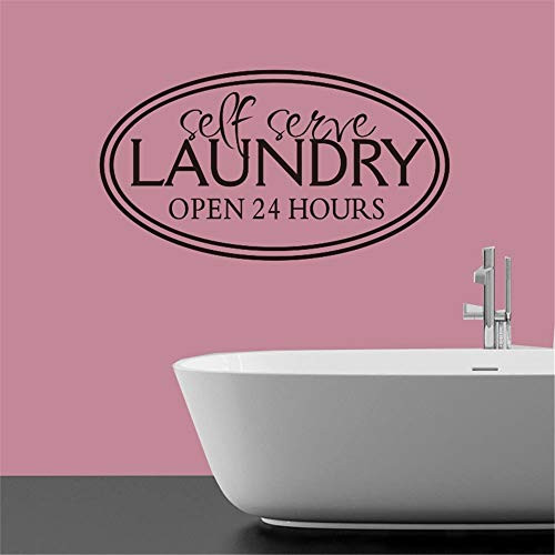 Filras Vinyl Peel and Stick Mural Removable Wall Sticker Decals Self Serve Laundry Room Open 24 Hours Sticker Home Decor Poster Filras Vinyl Peel and Stick Mural Removable Wall Sticker Decals Self Serve Laundry Room Open 24 Hours Sticker Home Decor Poster